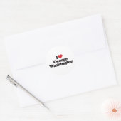 I Liebe George Washington Runder Aufkleber (Umschlag)