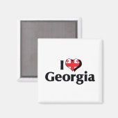 I Liebe Georgia Flag Magnet (Vorderseite/Rückseite)