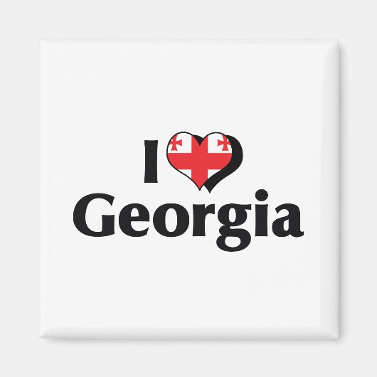 I Liebe Georgia Flag Magnet (Vorne)