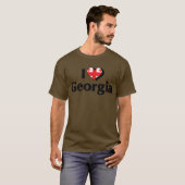 I Liebe Georgia Flag T-Shirt (Vorne ganz)