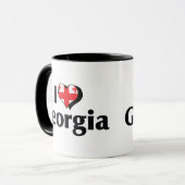 I Liebe Georgia Flag Tasse (Vorderseite Links)