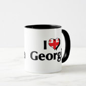 I Liebe Georgia Flag Tasse (VorderseiteRechts)