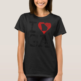 I Liebe Georgia I Heart Ga Atlanta Peach Staat T-Shirt