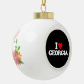 I LIEBE GEORGIA KERAMIK Kugel-Ornament (Links)
