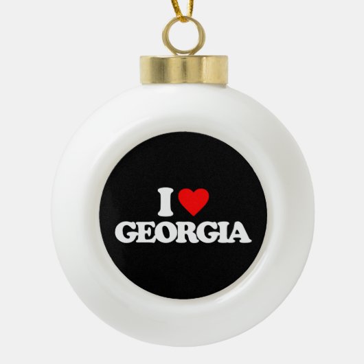 I LIEBE GEORGIA KERAMIK Kugel-Ornament (Vorderseite)