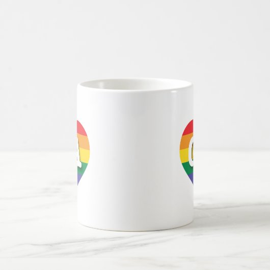 I Liebe Georgia Rainbow Heart Kaffeetasse (Mittel)