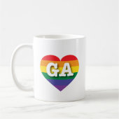 I Liebe Georgia Rainbow Heart Kaffeetasse (Links)