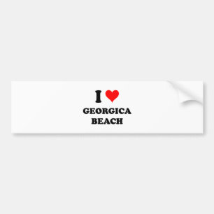 I Liebe Georgica Strand New York Autoaufkleber