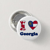 I Liebe Georgien Button (Vorne & Hinten)
