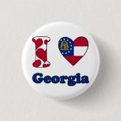 I Liebe Georgien Button (Vorderseite)
