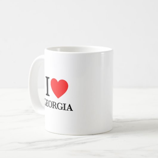I Liebe Georgien Kaffeetasse (Vorderseite Links)