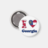 I Liebe Georgien Magnet (Vorderseite/Rückseite)