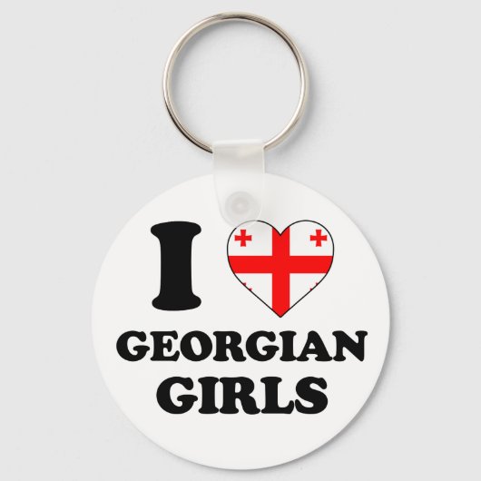 I. Liebe georgischer Mädchen Schlüsselanhänger (Vorderseite)