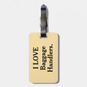 I Liebe Gepäckabfertiger Gepäckanhänger (Rückseite vertikal)