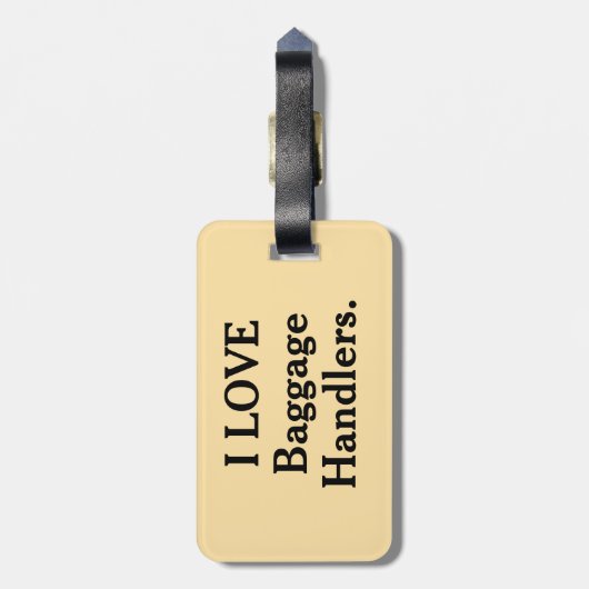 I Liebe Gepäckabfertiger Gepäckanhänger (Rückseite vertikal)