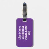 I Liebe Gepäckabfertiger Gepäckanhänger lila (Rückseite vertikal)