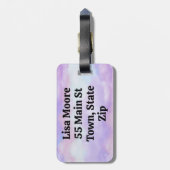 I Liebe Gepäckabfertiger Gepäckanhänger lila (Rückseite vertikal)