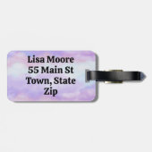 I Liebe Gepäckabfertiger Gepäckanhänger lila (Rückseite horizontal)