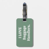 I Liebe Gepäckabfertiger Gepäckanhänger Rosa (Rückseite vertikal)