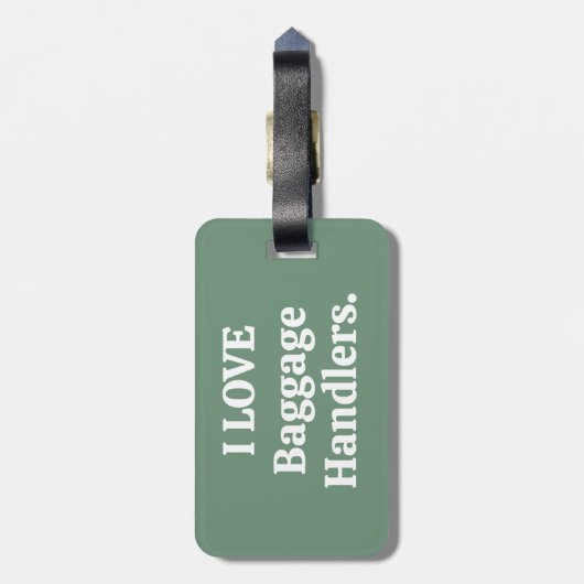 I Liebe Gepäckabfertiger Gepäckanhänger Rosa (Rückseite vertikal)