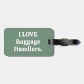 I Liebe Gepäckabfertiger Gepäckanhänger Rosa (Rückseite horizontal)