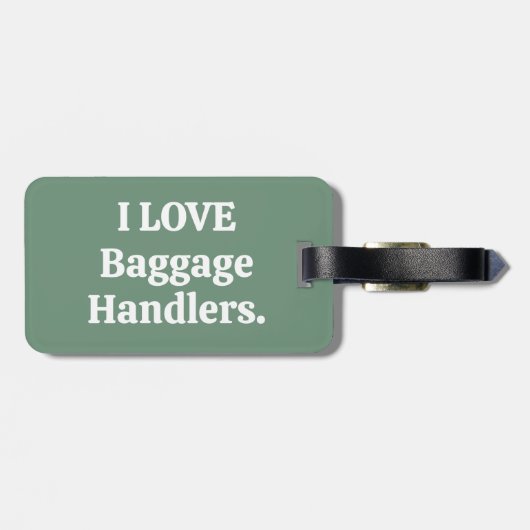 I Liebe Gepäckabfertiger Gepäckanhänger Rosa (Rückseite horizontal)