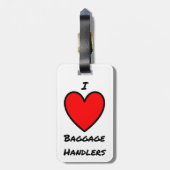 I Liebe Gepäckanhänger (Rückseite vertikal)