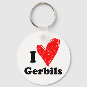I Liebe Gerbils Schlüsselanhänger