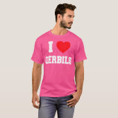 I Liebe Gerbils T-Shirt (Vorne ganz)