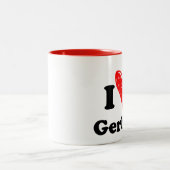 I Liebe Gerbils Zweifarbige Tasse (Mittel)