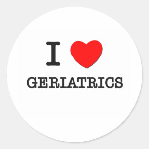 I Liebe Geriatrie Runder Aufkleber