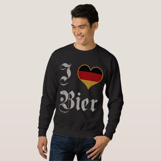I Liebe German Beer Oktoberfest München Drink Bier Sweatshirt (Vorne ganz)