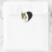 I Liebe German Shepherd Dog, Haustier mit Herz Herz-Aufkleber (Tasche)