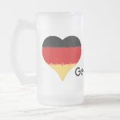 I Liebe Germany Grunge Heart Flag Design Mattglas Bierglas (Links)