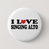 I Liebe-Gesang-Alt-Musik-Geschenk Button (Vorderseite)