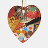 I Liebe, Geschenke zu nähen Keramikornament (Links)