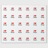 i LIEBE Geschenkpapier (Flach)