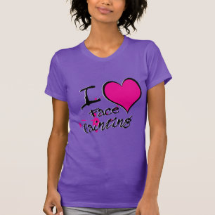 I Liebe-Gesichts-Malerei T-Shirt
