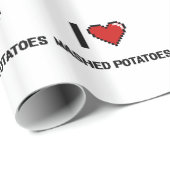 I Liebe gestampfte Kartoffeln Geschenkpapier (Rolleneckpunkt)