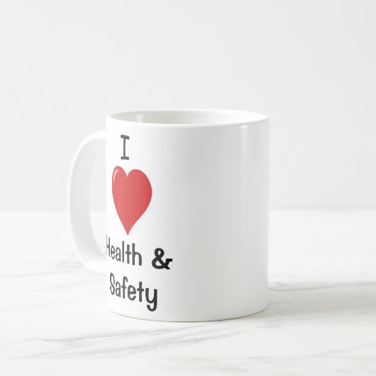 I Liebe-Gesundheit u. Sicherheit - doppelseitig Kaffeetasse (Vorderseite Links)