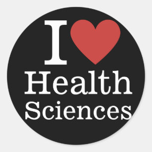 I ❤️ Liebe Gesundheitswissenschaften für Studieren Runder Aufkleber