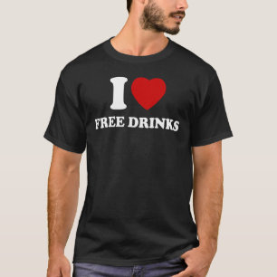 I Liebe Getränke Pun Innuendo Drinks Vintag T-Shirt