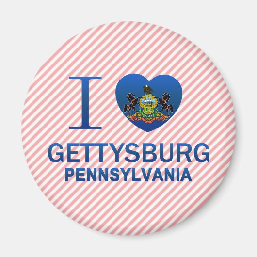 I Liebe Gettysburg, PA Magnet (Vorne)