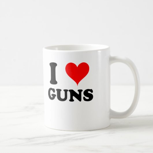 I Liebe-Gewehre Kaffeetasse (Rechts)
