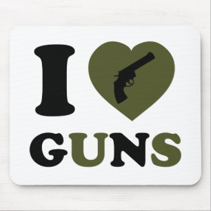 I Liebe-Gewehre Mousepad