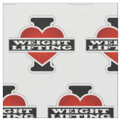 I Liebe-Gewichts-Anheben Stoff (Nahaufnahme)