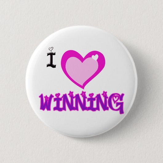 I LIEBE Gewinnen Button (Vorderseite)
