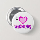 I LIEBE Gewinnen Button (Vorne & Hinten)