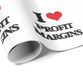 I Liebe-Gewinnspannen Geschenkpapier (Rolleneckpunkt)