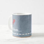 I Liebe… Gewohnheit hellblau Kaffeetasse (Vorderseite Links)